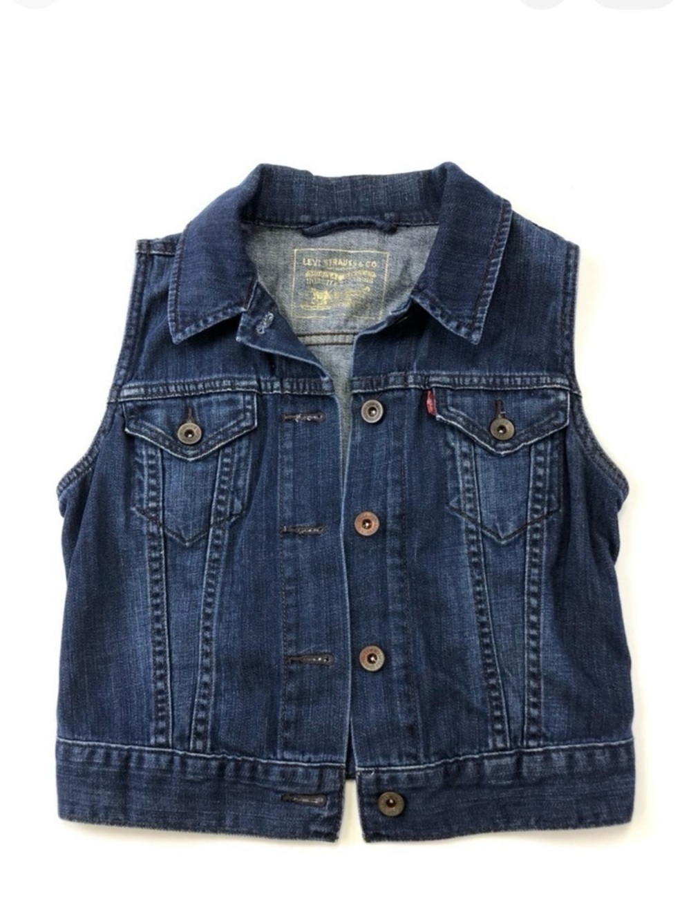 Levis womens denim vest Small Red Tab Western Casual Jean vest